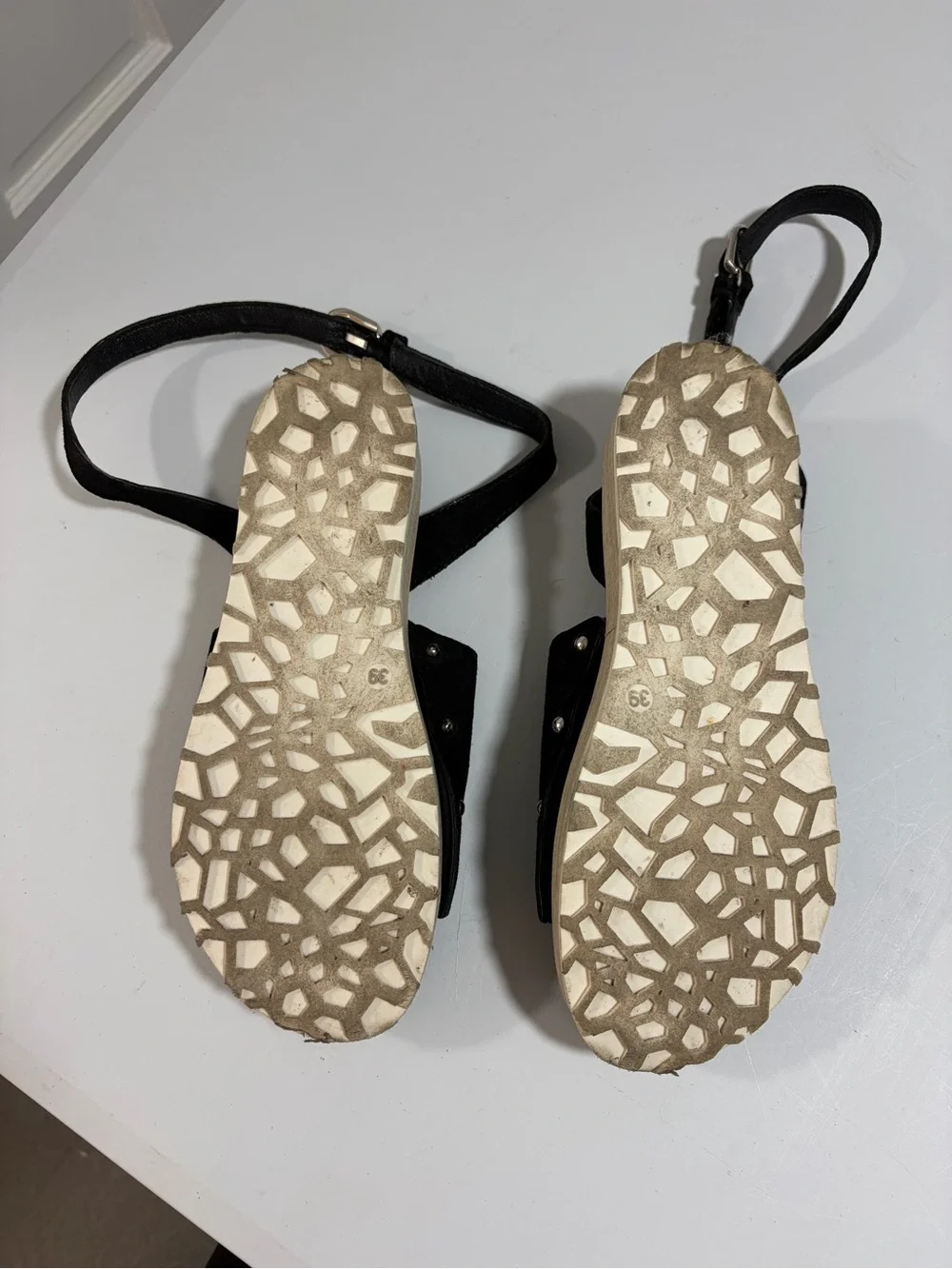 Miz Mooz Stella Black Suede Espadrille Wedge Sandals